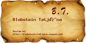 Blobstein Tatjána névjegykártya